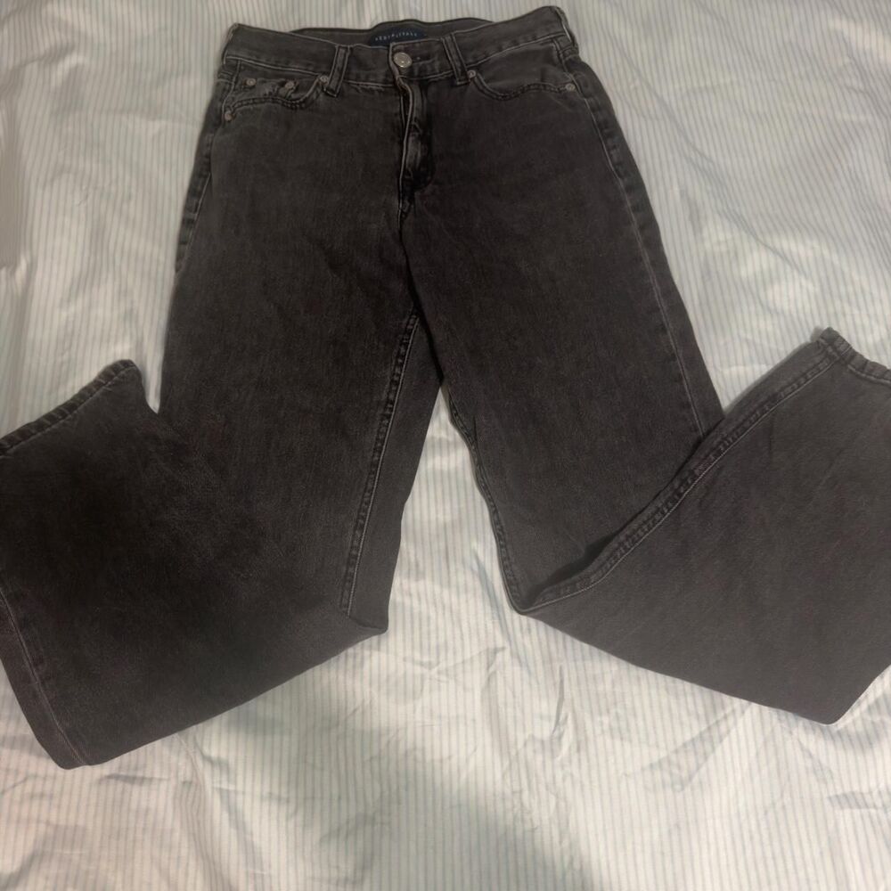 Aeropostale black baggy jeans 26x30 #denim #90s